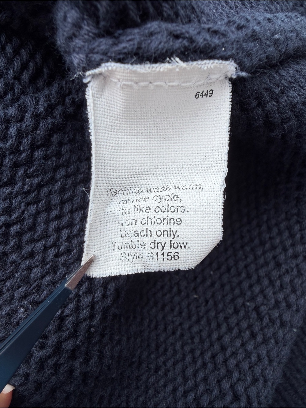 Vintage 90s J. Crew 1988 Cotton Rollneck Sweater Black Size M Style 61156 - Picture 5 of 12